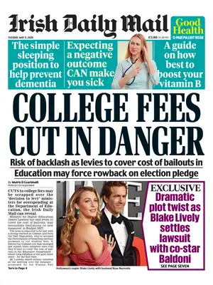"Irish Daily Mail" Front Page