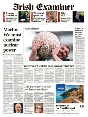 "Irish Examiner" Front Page