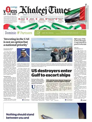 "Khaleej Times" Front Page