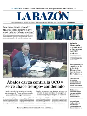 "La Razón" Front Page