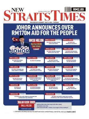 "New Straits Times" Front Page