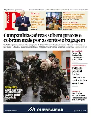 "Público" Front Page