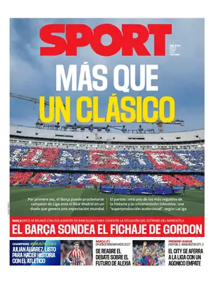 "SPORT | Barcelona" Front Page