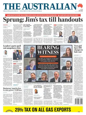 "The Australian" Front Page