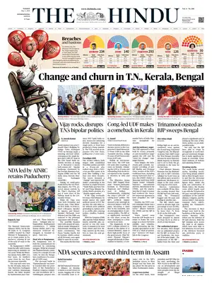 "The Hindu" Front Page