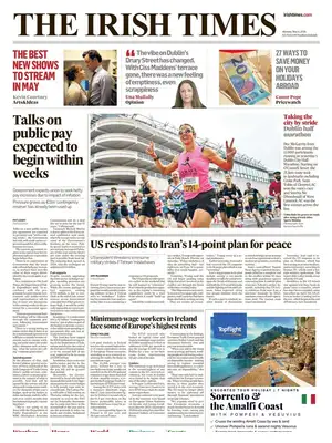 "The Irish Times" Front Page