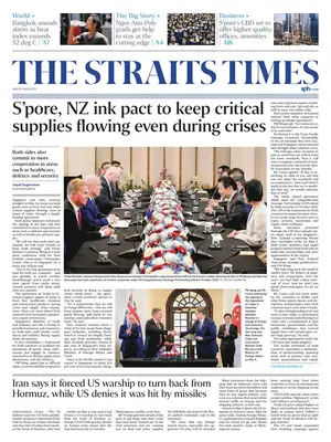 "The Straits Times" Front Page