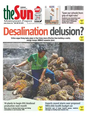 "The Sun | Malaysia" Front Page