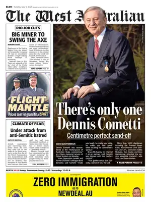 "The West Australian" Front Page