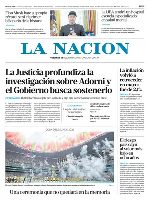 "La Nación" Front Page