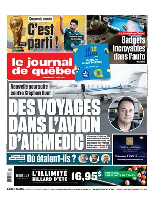 "Le Journal de Québec" Front Page