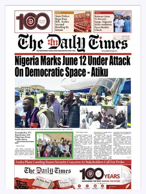 "The Daily Times (Nigeria)" Front Page