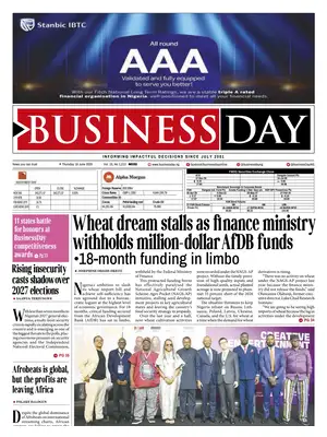 "BusinessDay" Front Page