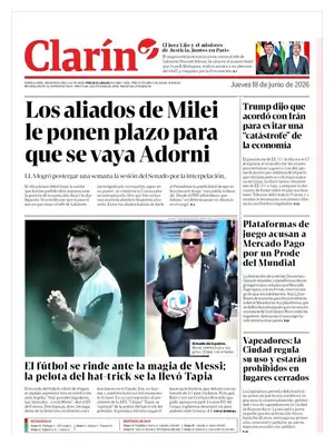 "Clarín" Front Page