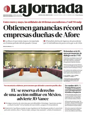 "La Jornada" Front Page