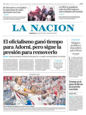 "La Nación" Front Page