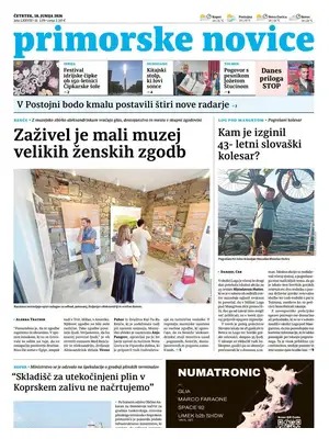 "Primorske Novice" Front Page