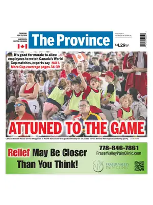 "The Province" Front Page