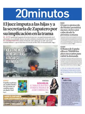 "20 minutos | Madrid" Front Page