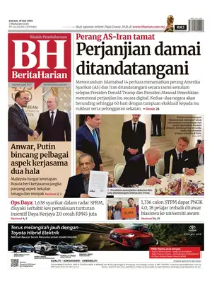 "Berita Harian" Front Page