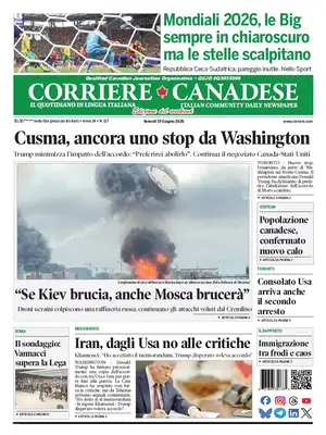 "Corriere Canadese" Front Page