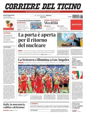 "Corriere del Ticino" Front Page