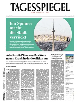 "Der Tagesspiegel" Front Page