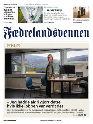 "Fædrelandsvennen" Front Page