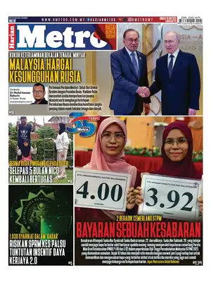 "Harian Metro" Front Page