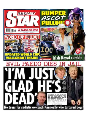 "Irish Daily Star" Front Page