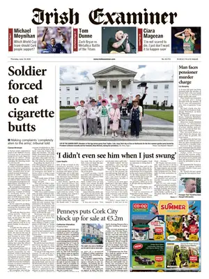 "Irish Examiner" Front Page