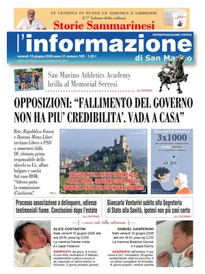 "L'Informazione di San Marino" Front Page