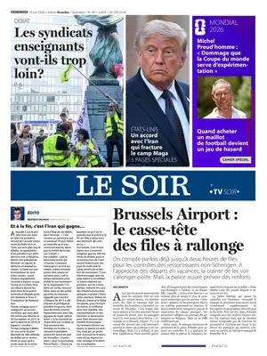 "Le Soir" Front Page