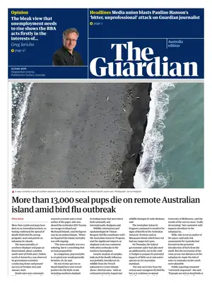 "The Guardian Australia" Front Page