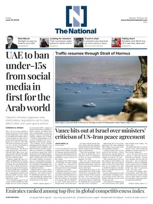 "The National (Abu Dhabi)" Front Page