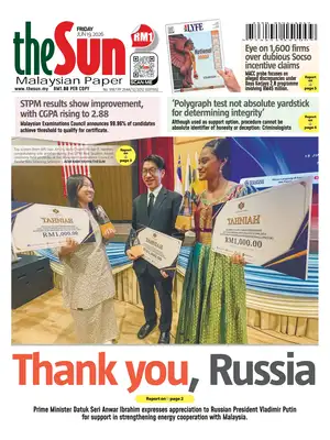 "The Sun | Malaysia" Front Page