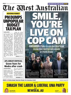 "The West Australian" Front Page