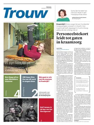 "Trouw" Front Page