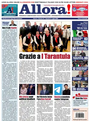 "Allora!" Front Page