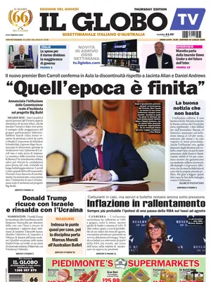 "Il Globo" Front Page