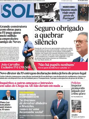 "Nascer do SOL" Front Page
