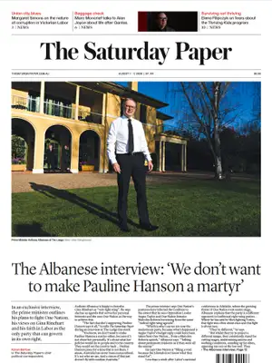 "The Saturday Paper" Front Page