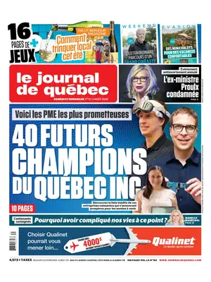 "Le Journal de Québec" Front Page
