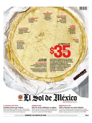 "El Sol de México" Front Page