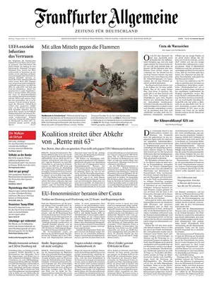 "Frankfurter Allgemeine Zeitung" Front Page