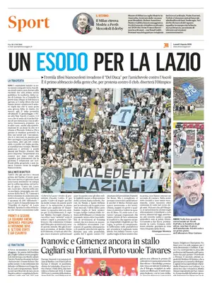 "Il Messaggero SPORT" Front Page