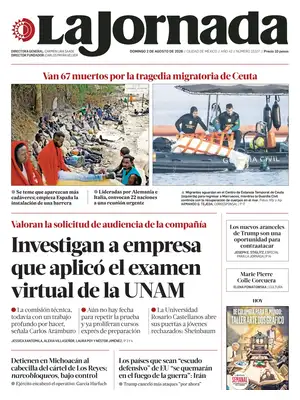 "La Jornada" Front Page