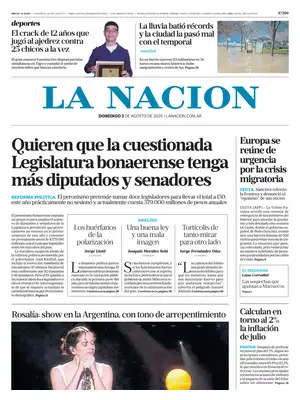 "La Nación" Front Page