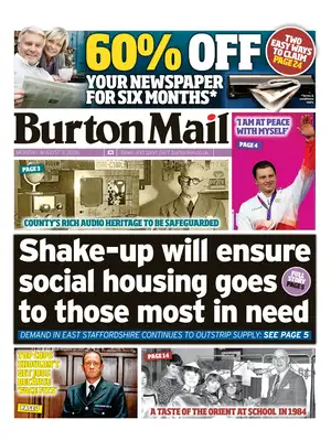 "Burton Mail" Front Page