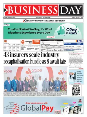 "BusinessDay" Front Page